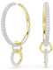 Swarovski Earrings Hoops Gold Plated with Stones