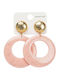 Hängendes Ohrring Oo-s736 Rosa