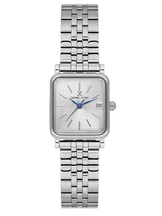 Daniel Klein Womens Battery Watch with Silver Metal Bracelet