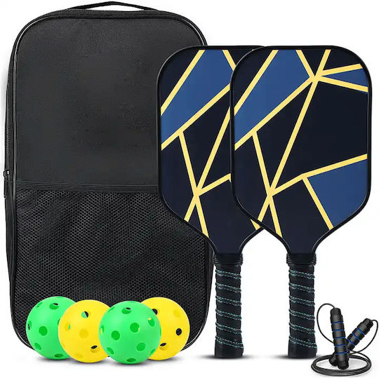 Set Pickleball 2 Rachete 4 Mingi Geantă