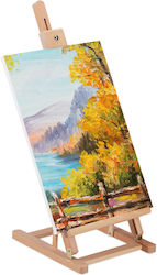 Relaxdays Beech Wood Table Easel Light Brown 98x32x29 Cm Relaxdays Beech Wood Table Easel Light Brown 98x32x29 Cm