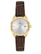 Daniel Klein Womens Watch 34mm Battery with Brown Leather Strap