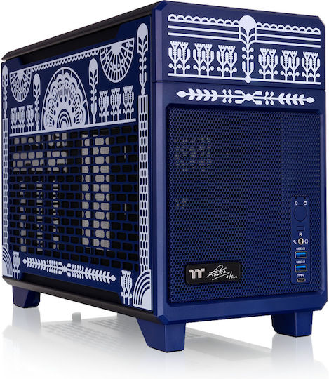 Thermaltake TR100 Koralie Edition Мини Кула Кутия За Компютър Кобалтово Син