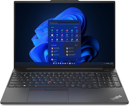 Lenovo ThinkPad E16 Gen 1 16 Zoll IPS FHD+ (i5-1335U/16GB/256GB SSD/W11 Pro) Graphit Schwarz (Tastatursprache Internationales Englisch)
