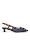 Leather Navy Blue Heels