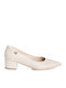Leder Pumps mit niedrigem Absatz Rosa