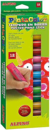Alpino Tempera Pencils 12 Colors Box Alpino Pintacolor