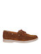 Leather Women's Boat Shoes in Brown Colour