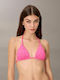 Topuri De Bikini Triunghi Cupe B Neon Roz