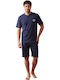 Rimoli Summer Men's Pyjama Cotton Dark Blue