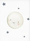 Kids Wall Art Moon with White Wooden Frame 40x50cm