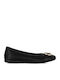 Leather Women's Ballerina Shoes In Black Color