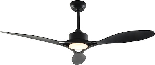 Aca Ceiling Fan 132cm with Light Black