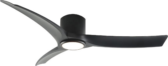 Aca Ventilator de tavan 132cm cu lumină Negru