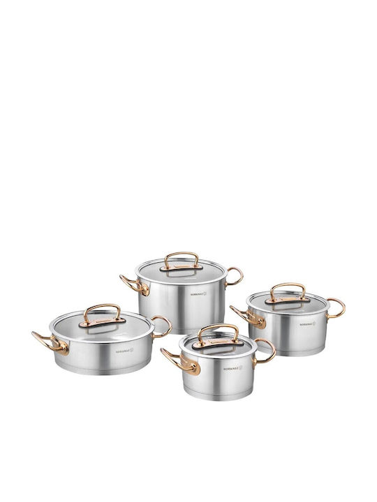 Korkmaz Proline Stainless Steel Pots Set 4 Pieces