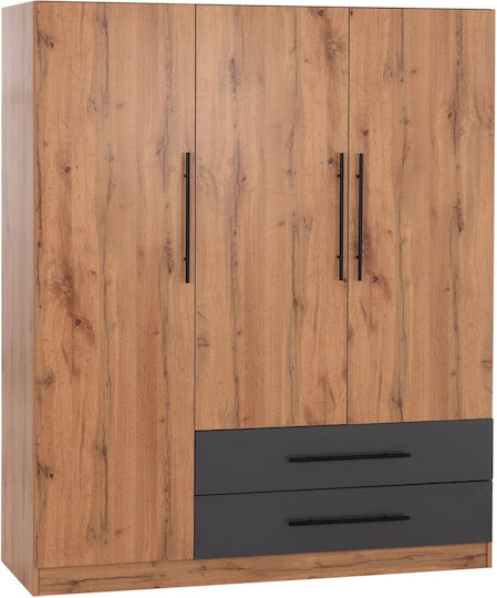 Ușă Triplă Dulap Magazin Online Gri 150x55.5x180cm