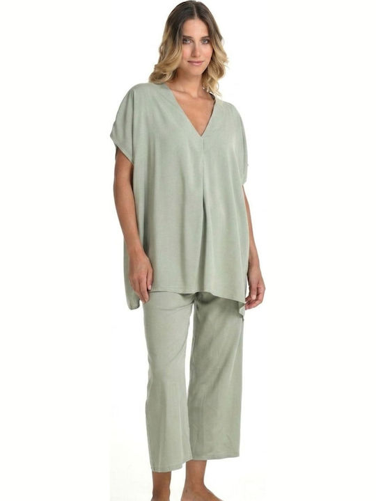 Zen Intimates Summer Women's Pyjama Set Olive