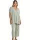 Zen Intimates Summer Women's Pyjama Set Olive
