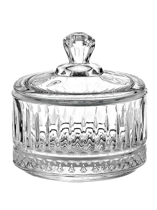 Glass Round Jewelry Box Φ7x7cm Per Set 12 Pieces