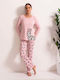 Sofiaman Sofiaman Damen Schlafanzug & Pyjamas Winter Rosa