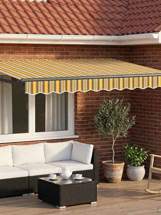vidaXL Markise Terrasse Gelb 2,5x2m