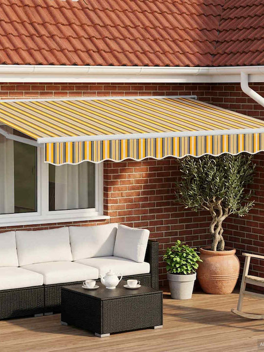 vidaXL Тента Тераса Жълта 2.5x2m