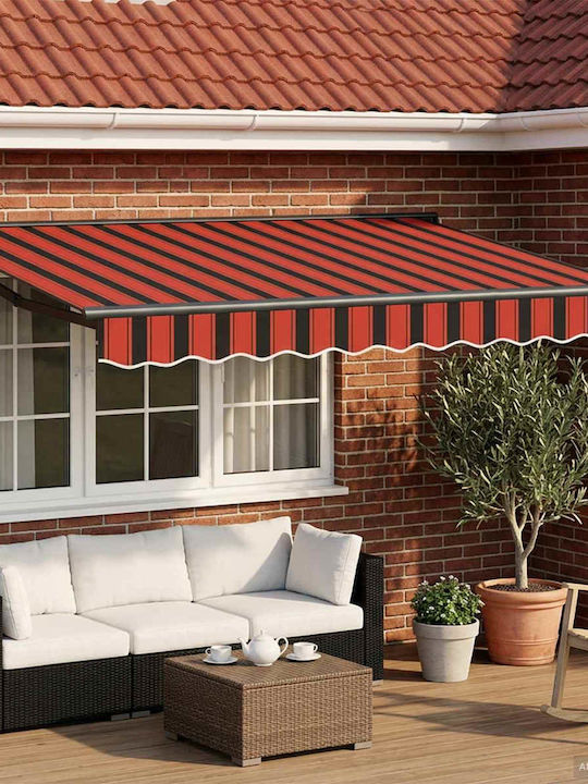 vidaXL Terrace Tent with LEDs Orange x