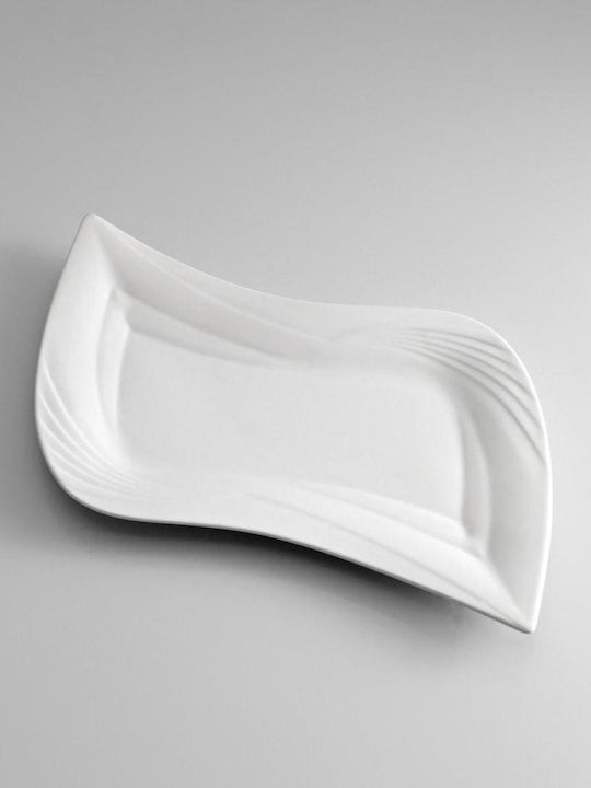 Decorative Porcelain Platter White 31x24cm