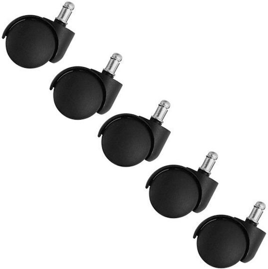 Freebox Caster For Office Chair Metallic 5 Pieces 1.1x1.1cm Black
