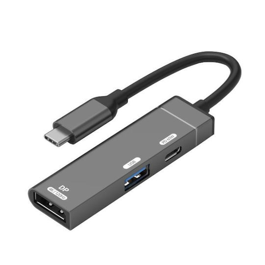 USB-C Докинг Станция с DisplayPort 4K PD Сива (RP262X)