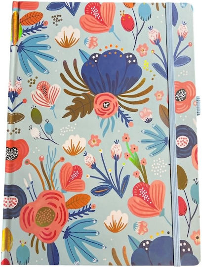 Maxleaf A4 Notebook 80 Sheets Ruled with Light Blue Pen Case