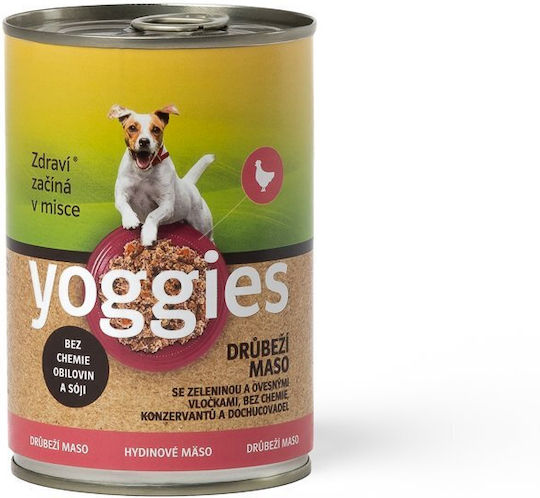 Single Protein Wet Dog Food Poultry Vegetables Oat Flakes Yoggies 400 G