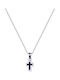 White Gold Cross 14K with Chain