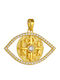 Pandantiv Farmece Pentru Copii Față și Spate Cu Lanț Talisman Constantin Din Aur 14K 52RK6316-230