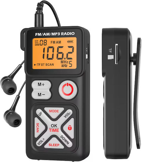 AMFM3 Tragbares Radio Wiederaufladbar Schwarz