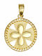 Pendant Kids Charm Double Sided with Chain Constantine Coin Gold 9K 32RK7763-230
