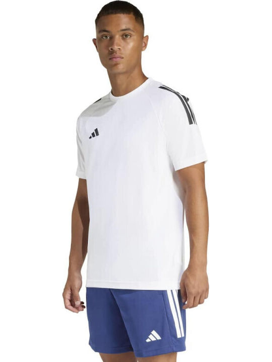 adidas Αθλητική Μπλούζα Κοντομάνικη Λευκο