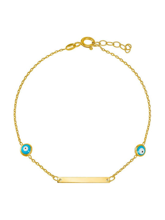 Kids Bracelet ID Made of 14K Gold