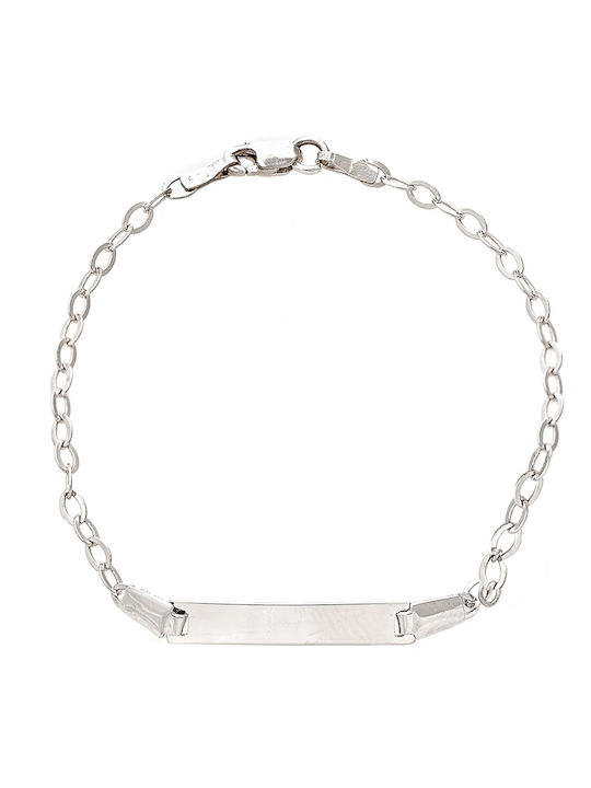 Kids Bracelet ID In White Gold 14K