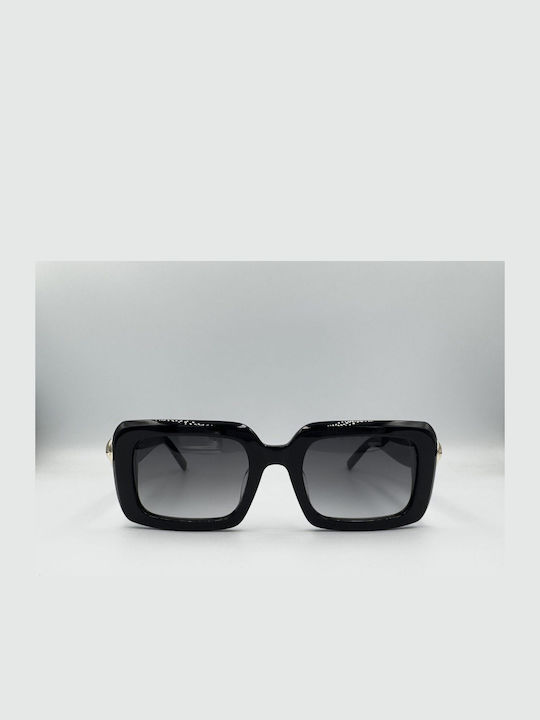 Monte Napoleone Women's Sunglasses with Black Frame and Black Lenses MN522612-C1