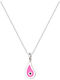 Charm Eye in White Gold 14K Pink