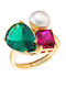 Women's Silver Gold Plated Ring