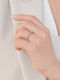 Women's Ring with Diamond in 18K White Gold