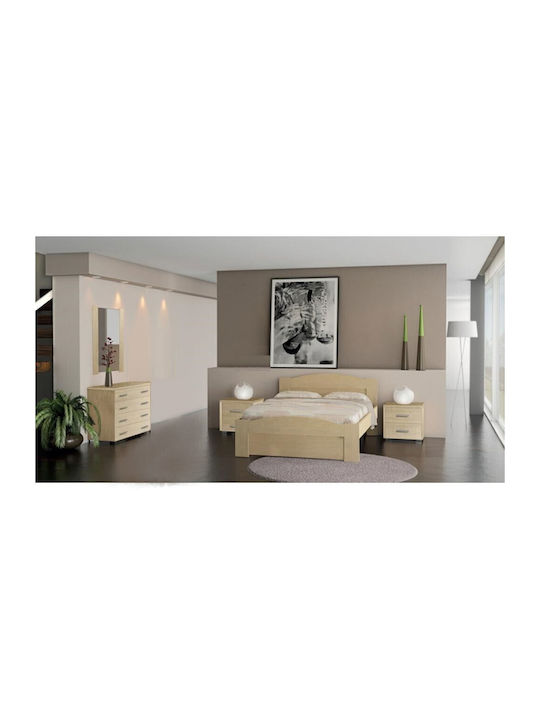 Wave Bedroom Furniture Set SARRIS Oak 140x200cm...