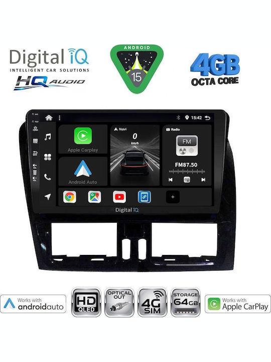 Digital IQ Car Audio System for Volvo XC 60 2009-2017 Bluetooth USB WiFi GPS Apple CarPlay Android Auto with 9" Touch Screen