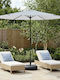 Garten- und Terrassen-Sonnenschirm Rundschreiben Aluminium Blau Φ3xΥ2.28m