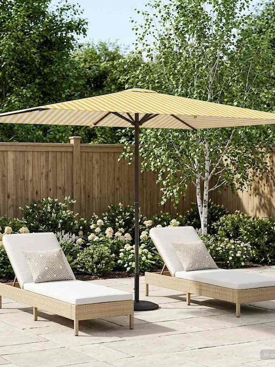 Umbrelă Rotundă Din Aluminiu Galbenă Φ3xÎ2,23m
