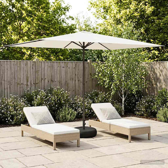 Aluminium Garten- und Terrassen-Sonnenschirm Beige 3x3xHöhe 2,28 m