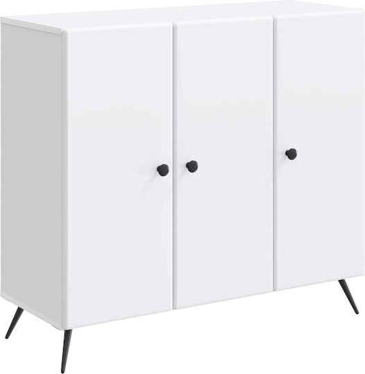 Holz Sideboard Weiß 89x34.5x80cm
