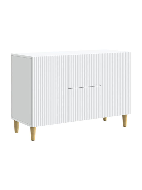 Wooden Sideboard mit Schubladen Weiß 89x34.5x60cm